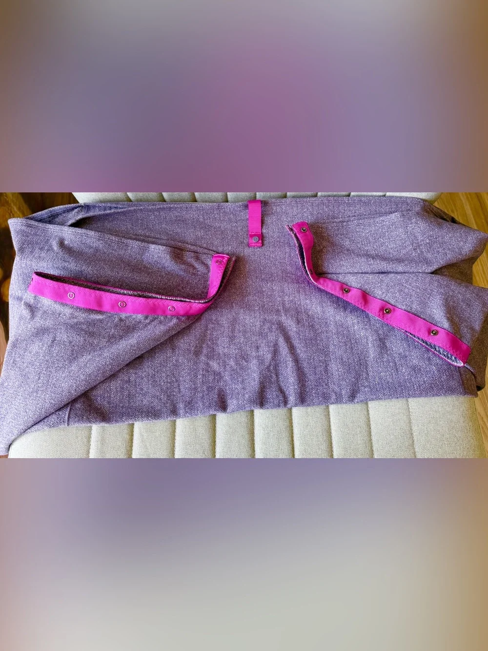 lululemon athletica Purple Wrap Scarf with Pink Trim